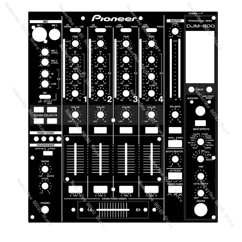 DJM-800 Skin Mixer Panel Mask DJM800 Colorful Mask, Customizable