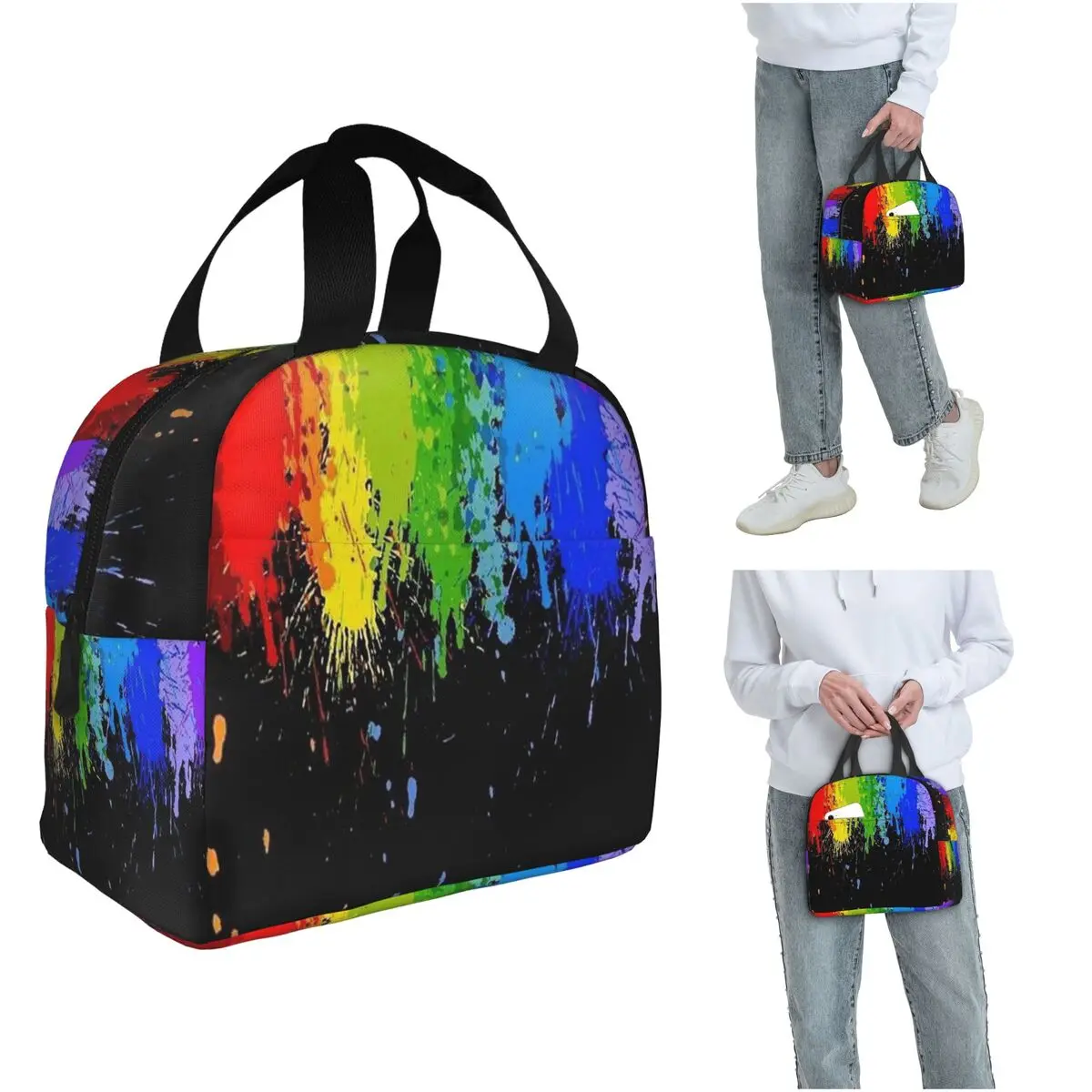 

Rainbow Cartoon Funny Friends Insulated Lunch Bag for Women Office Cooler Thermal Food Box Tote Portable Lunch Boxes Container