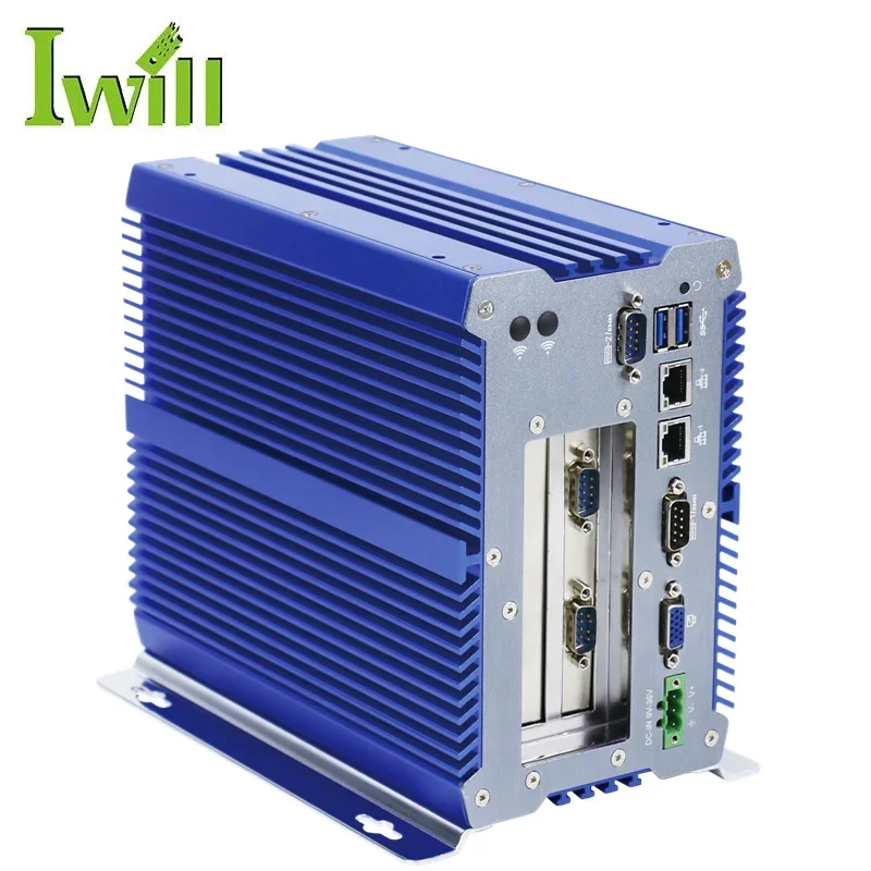 Power Input 9V To 36V Fanless Dual Lan Mini Computer In-tel Cele-ron 3867U Embedded Industrial Pc With 2 PCI For Vending Machine