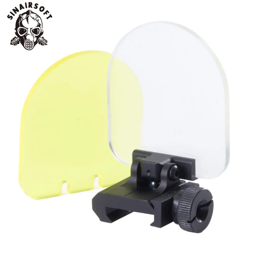 

Tactical Flip Up Scope Mount Transparent Bulletproof Lens Protector Cover Red Dot Sight Accessories