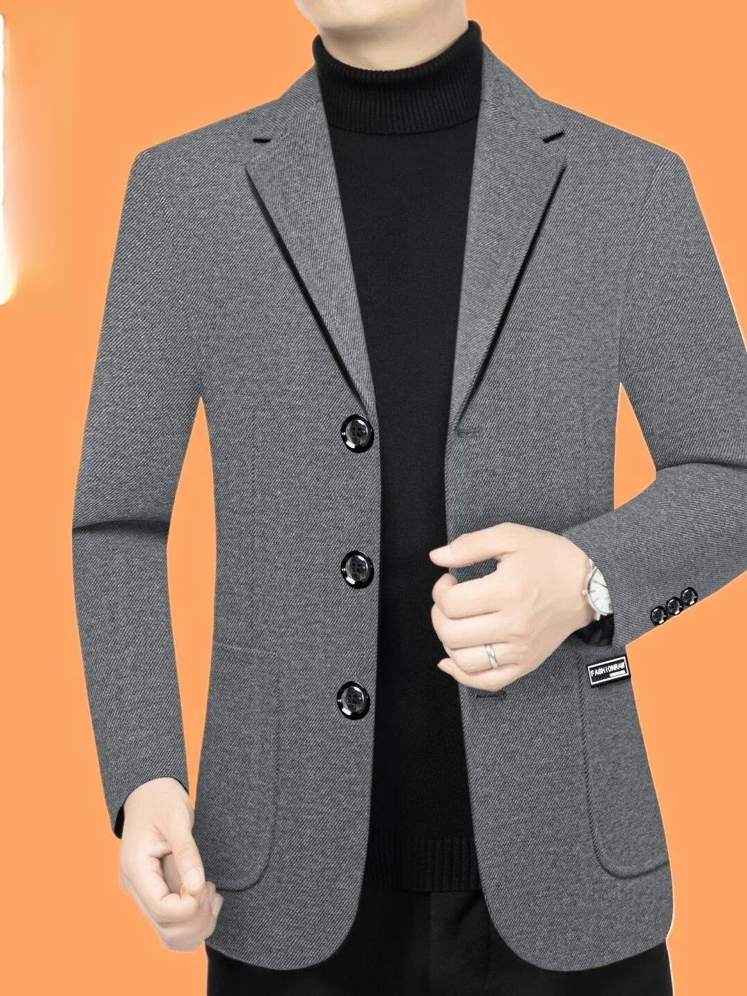 

Men's Casual Waed Tee-Button Mid-Year Jaet Faionable Urban Anti-Wrinkle Breathable Moisture-ng Thiened Flannel