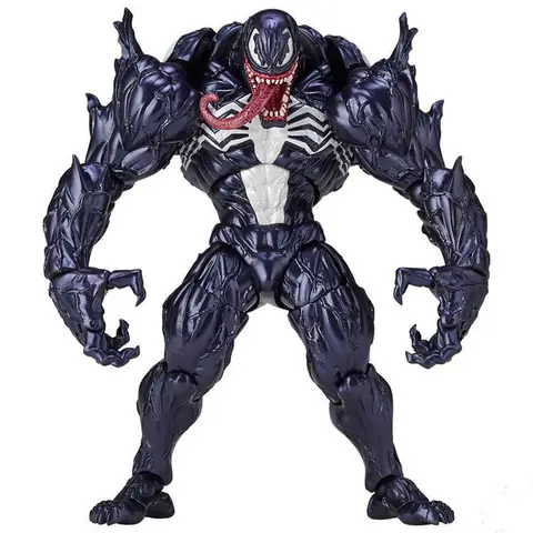 Revoltech Venom Eddie Brock Amazing Spider-Man Actionfigur Carnage Yamaguchi Posebar Modell Samlarleksak Present 6 best sales Yamaguchi Järnspindel - №6