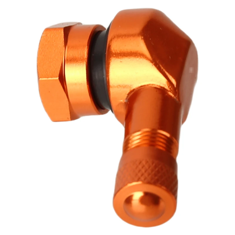 Motorcycle CNC Universal Orange Rim Wheel Valve Stems Tire Tyre Cap 90 Degree For  RC SMC R SUPER SMT ADVENTURE RC