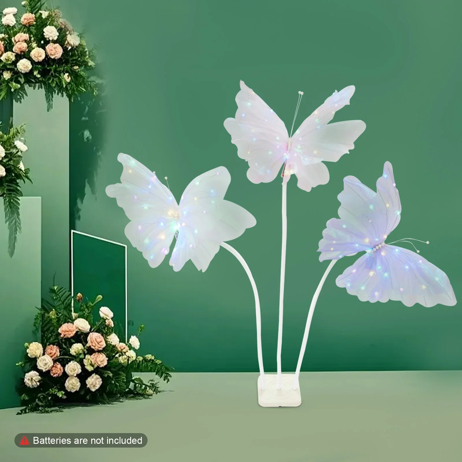 

Large LED Butterfly Lights with Standing Base, Artificial Butterfly Decoration for Wedding Birthday Party Home Decor