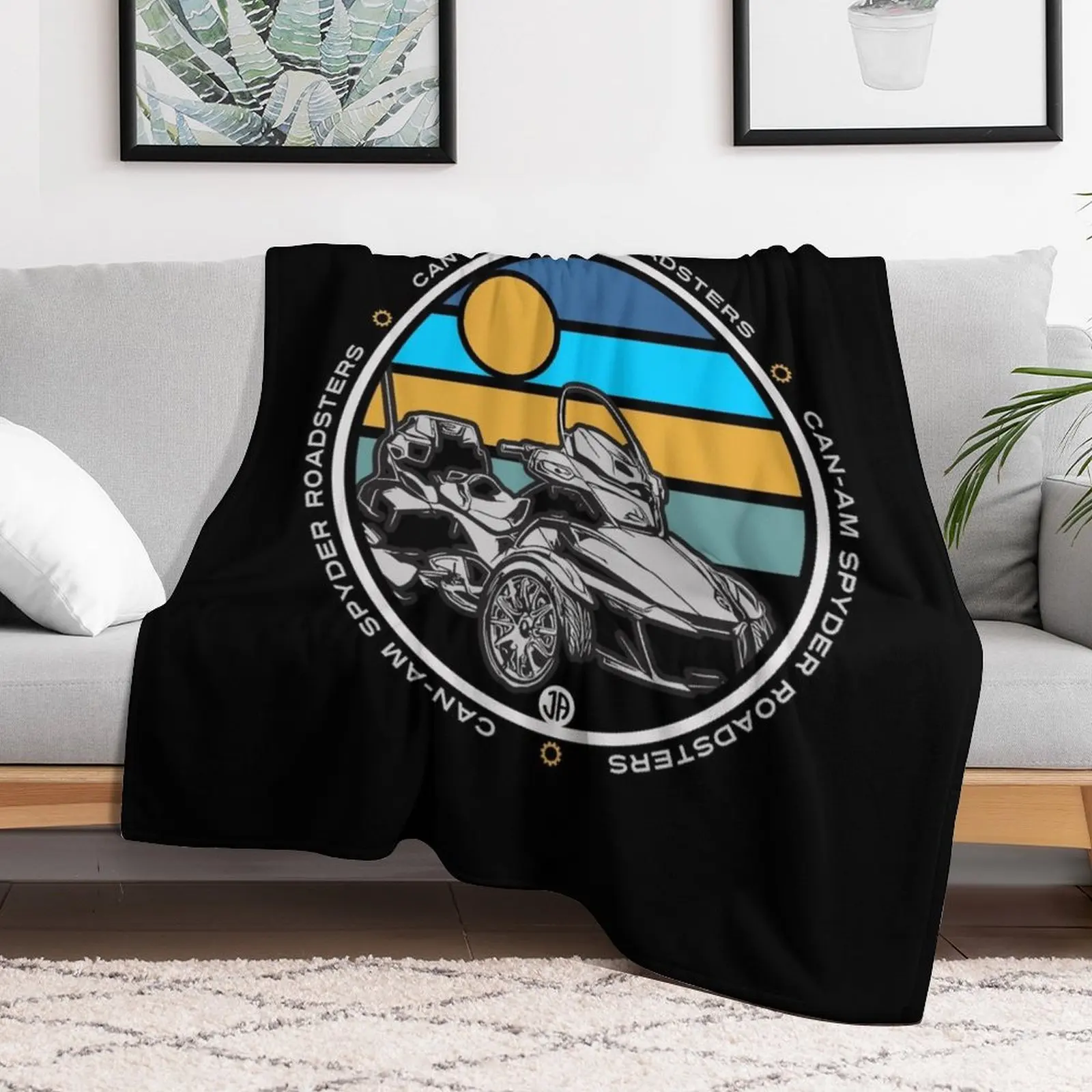 Can-Am Spyder RT Retro Sign Throw Blanket