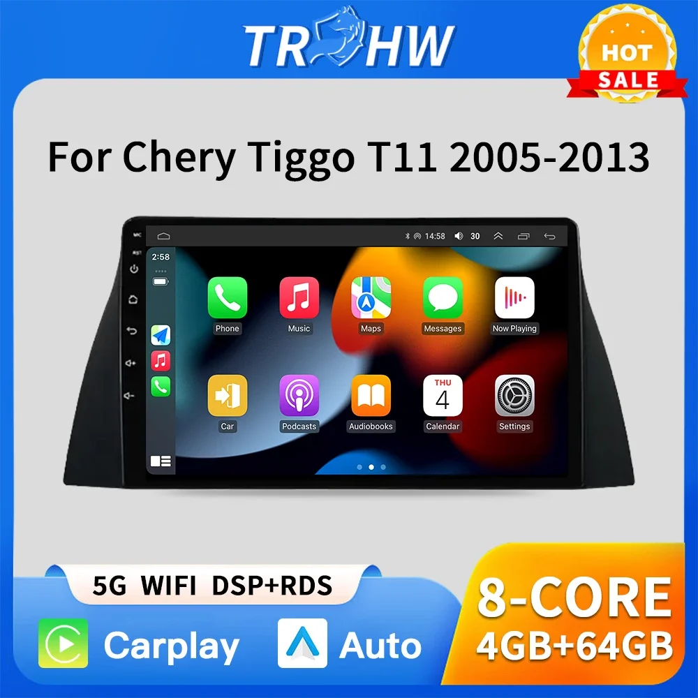 

Android 13 Carplay Auto For Chery Tiggo T11 1 2005 2006 2007 2008 - 2013 Car Radio Multimedia 2 Din Player GPS Head Unit Stereo