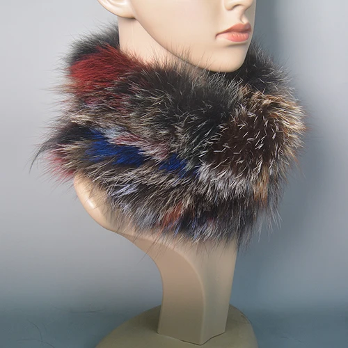 Winter Fox Fur Neck Warmer High Quality Knitted Natural Fluffy
