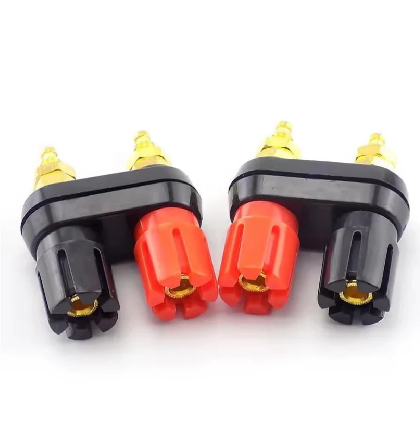 Banana Plugs Couple Terminals Connector Amplifier Binding Post Speaker Plug Jack
