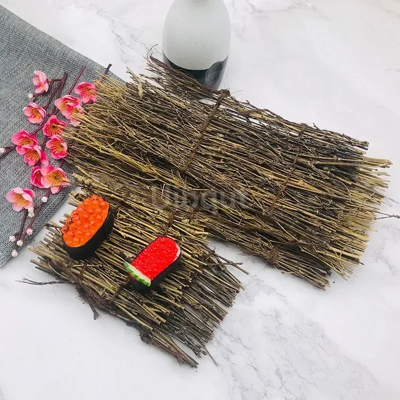 Vintage bamboo sushi dish bamboo fence Japanese Korean fence Cuisine Plate Sushi Boats Creative Exquisite Tools