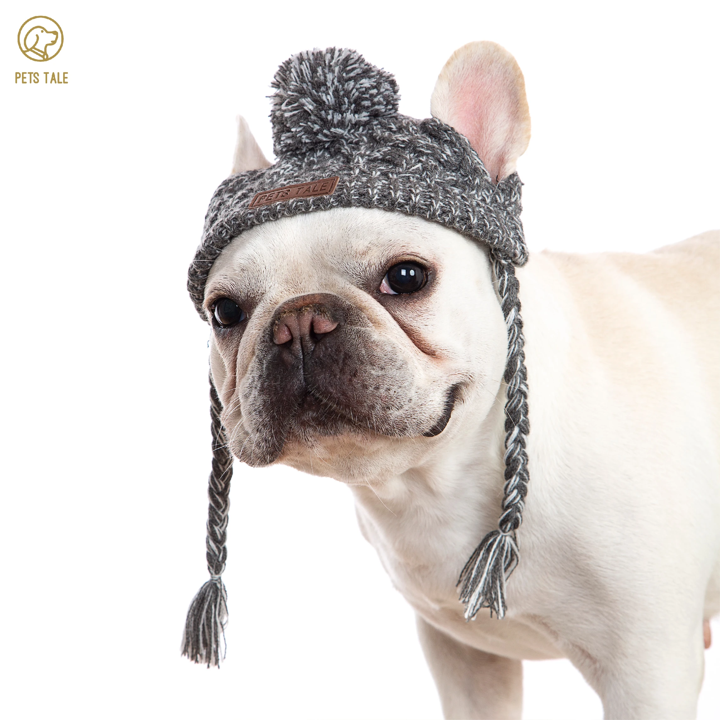 Cappelli per cani morbidi invernali, cappello lavorato a maglia per cani da compagnia caldo, cappello per cani lavorato a maglia antivento