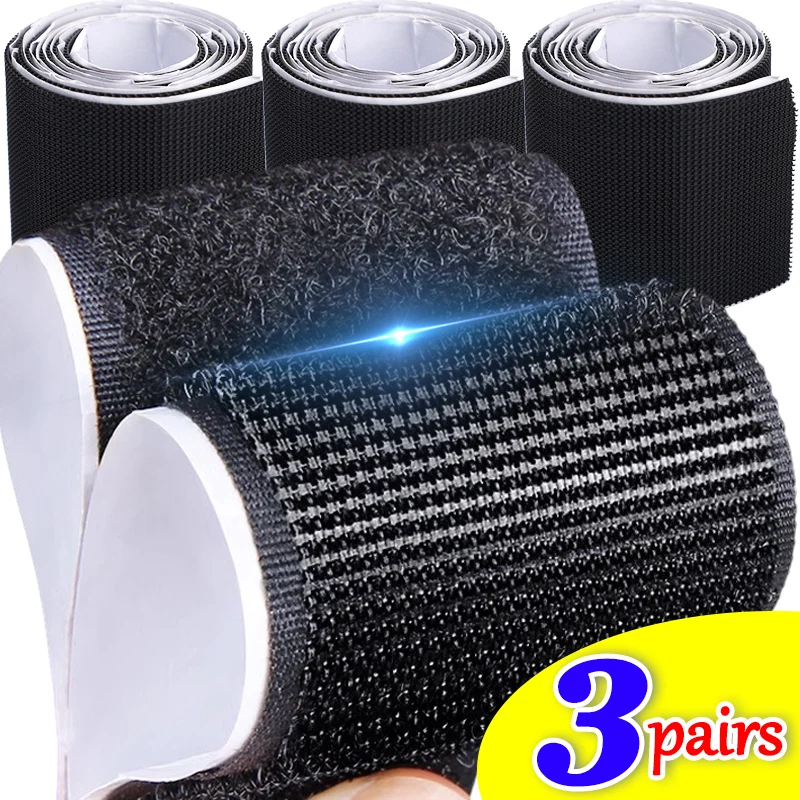 3 Meter Double Sided Fixing Stickers Self-Adhesive Car Floor Mats Patch Strips Carpet Sheets Anti-slip Hook Loop DIY Craft Tape