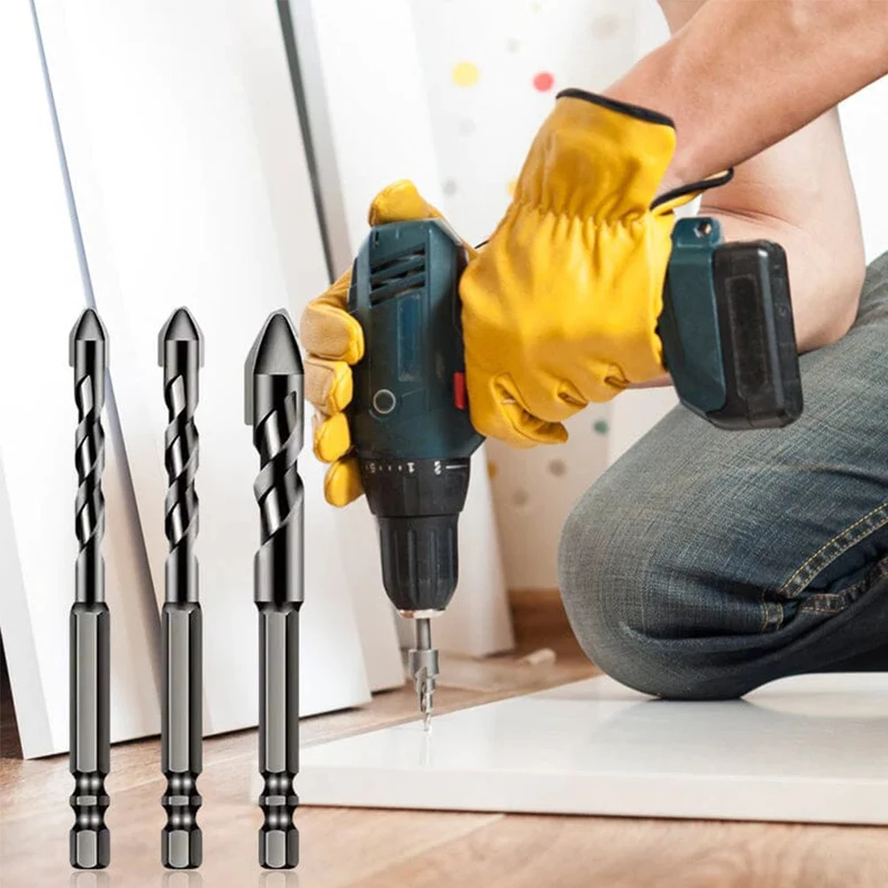 

Эксцентриковое сверло с косой головкой, высокопрочное треугольное сверло с шестигранным хвостовиком для плитки, керамическое сверло, инструмент 6 мм/8 мм/10 мм/12 мм