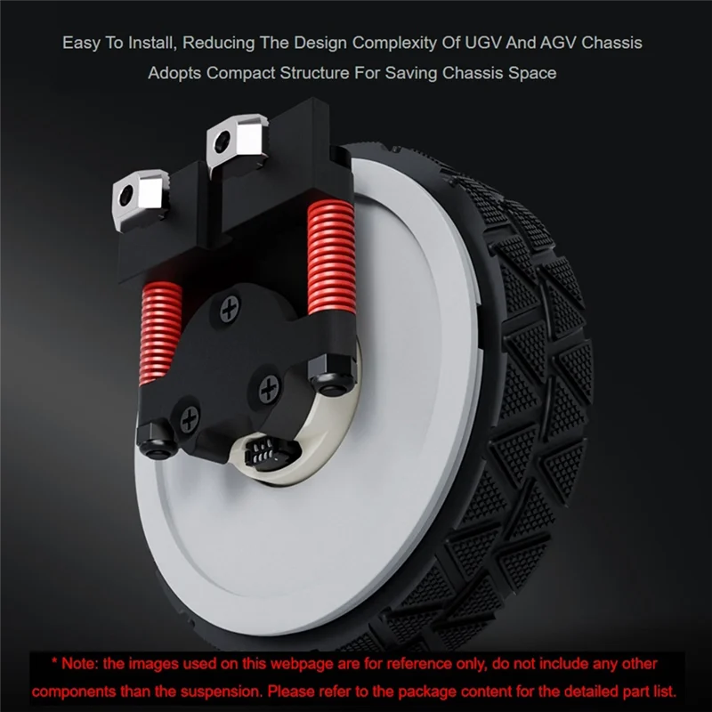 ABJY- نظام تعليق UGV مدمج معدني بالكامل (B) زنبرك عالي القوة، سعة تحميل 3 كجم، مناسبة لمحرك المحور DDSM210 وDDSM400