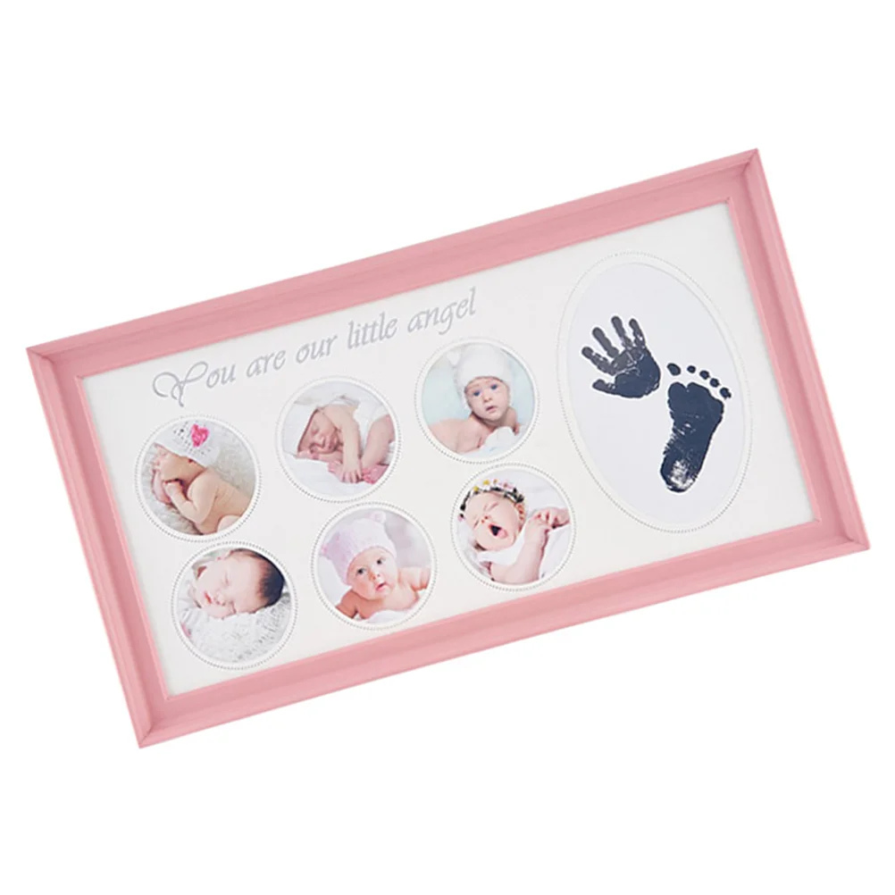 Voetafdruk Modder Fotolijst Baby Handafdruk DIY Stempelkussen Fotolijsten Baby Europese Stijl