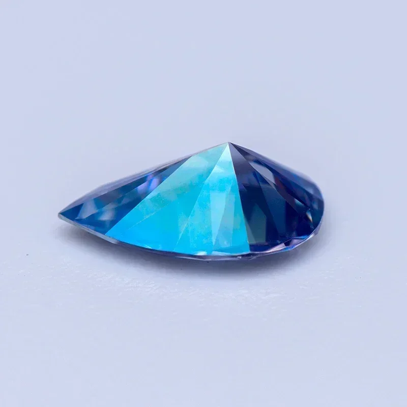 

NEW Moissanite Stone Pear Cut Lavender Colour Lab Created Diamond Gemstone Advanced Jewelry Making Materials With Certificat