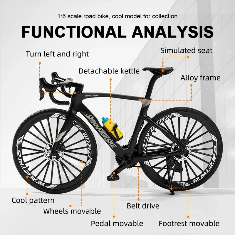 Modelo de bicicleta de montanha de metal vintage desktop mini liga clássico brinquedo de bicicleta fundido modelo de dedo decoração de casa