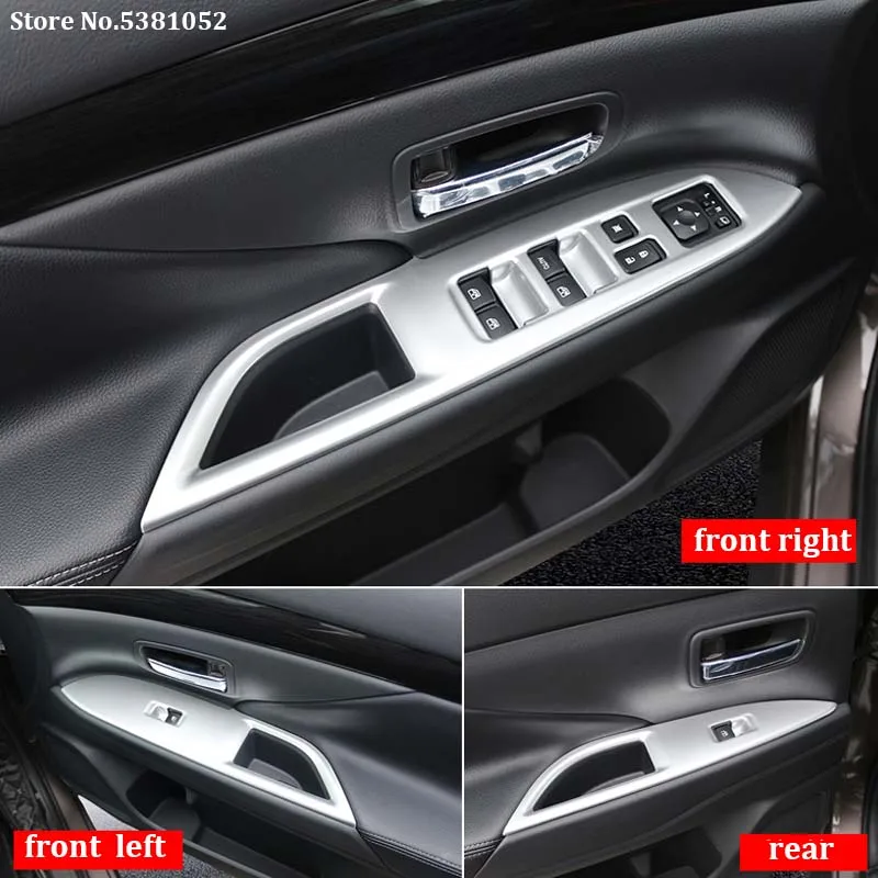 

Car Door Window Glass Lift Switch Frame Protector for Mitsubishi Outlander 2015 2016 2017 2018 Armrest Button Cover