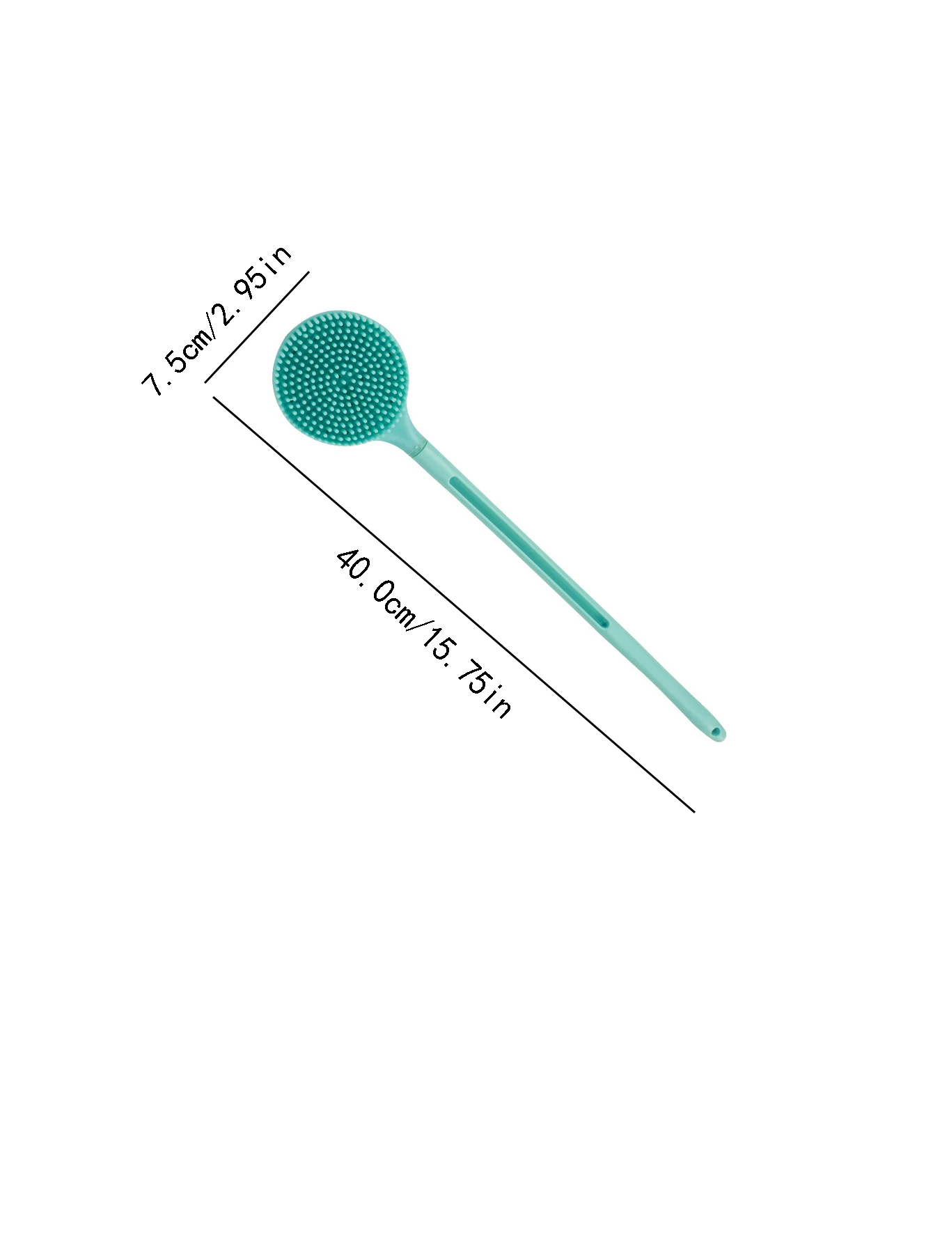 Soft Silicone Back Scrubber Shower Bath Body Brush with Long Handle, BPA-Free, Hypoallergenic, Eco-Friendly