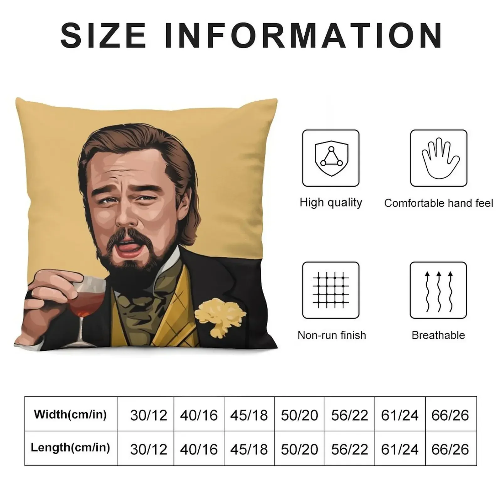 Laughing Leo Iconic Meme From Django Unchained Throw Pillow christmas supplies pillow cover christmas pillow