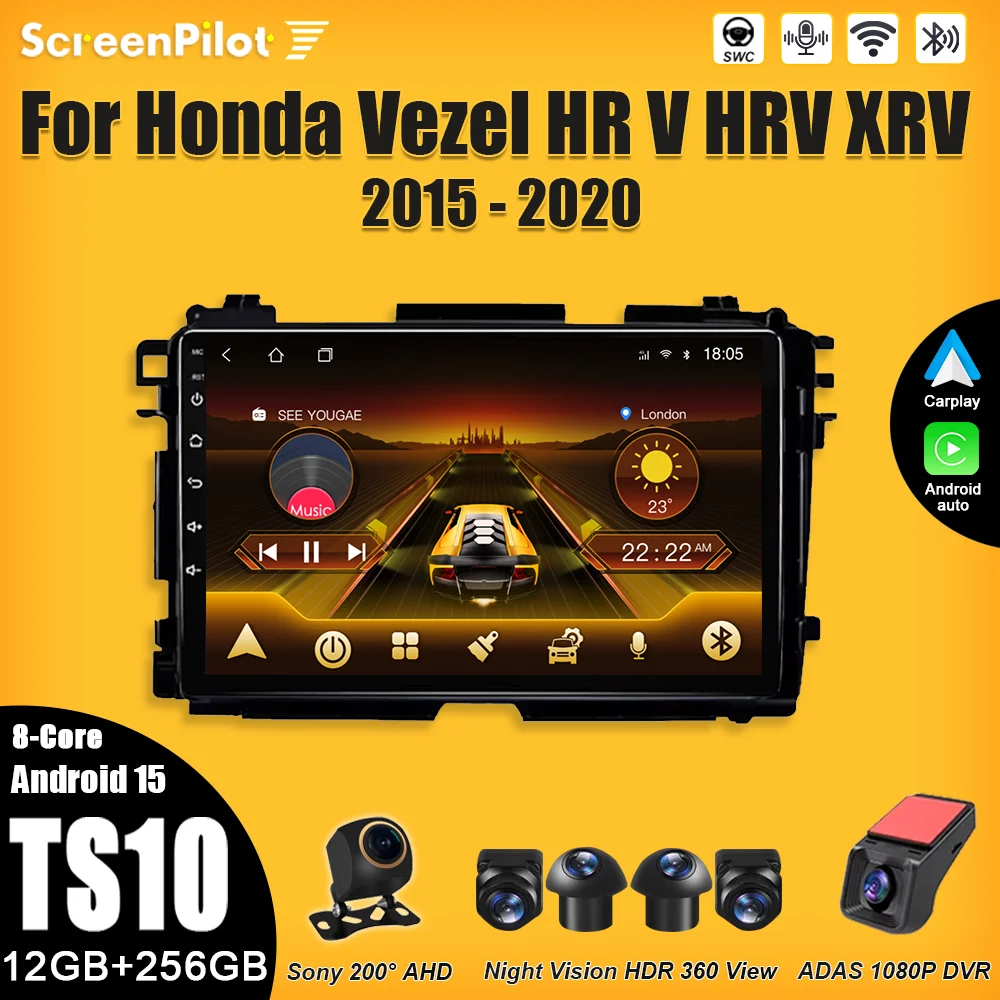 

Android 16 For Honda Vezel HR V HRV XRV 2015 2016 2017 2018 2019 2020 Car Radio Stereo Multimedia Player Android 16 Navigation