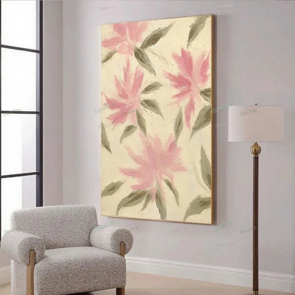 Handmade Abstract Oil Painting On Canvas Art Kapok Dandelion Flower Wall Pictures For Living Room Home Decor Sofa Background