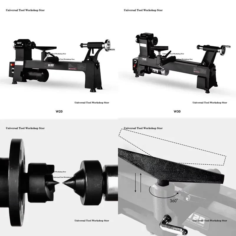 for W30 750W Small Woodworking Lathe and for W20 250W Mini Woodworking Lathe Multi-function Stepless Speed Change Woodworking