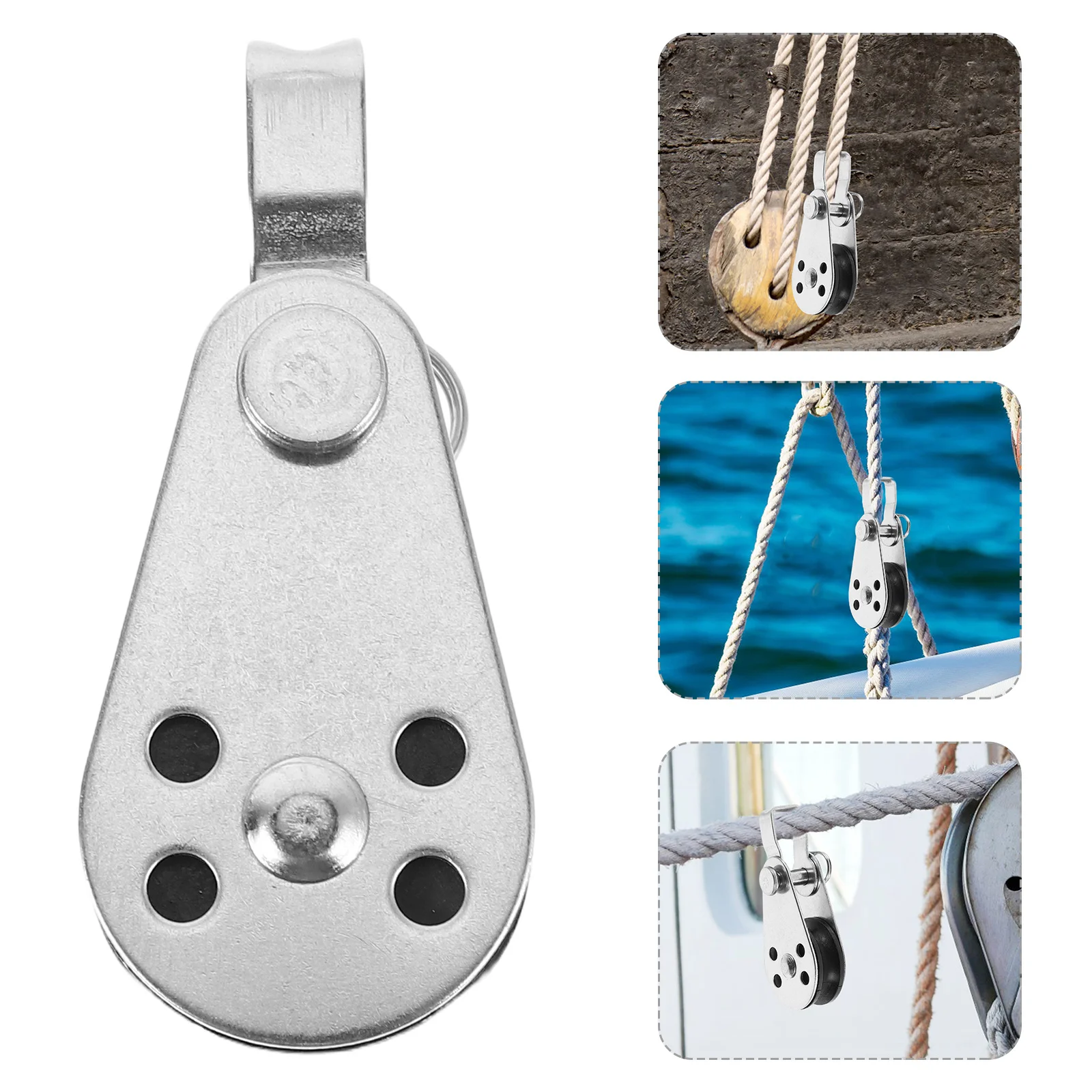 

4Pcs Nylon Marine Block Set Corrosion Resistant for Boat Sailboat Yacht Kayak Rope Management System Pulley Blocks Assortment