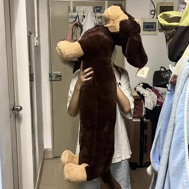 Lovely Otto Dachshund lie prone Accompany Sleeping Dog Throw Pillow Soft Plush Doll Sofa Cushion Children Birthday Gift Toy