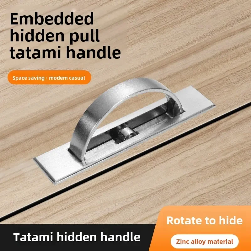 1PC Tatami Handle Invisible Concealed Handle Embedded Rotating Handle Hidden Buckle