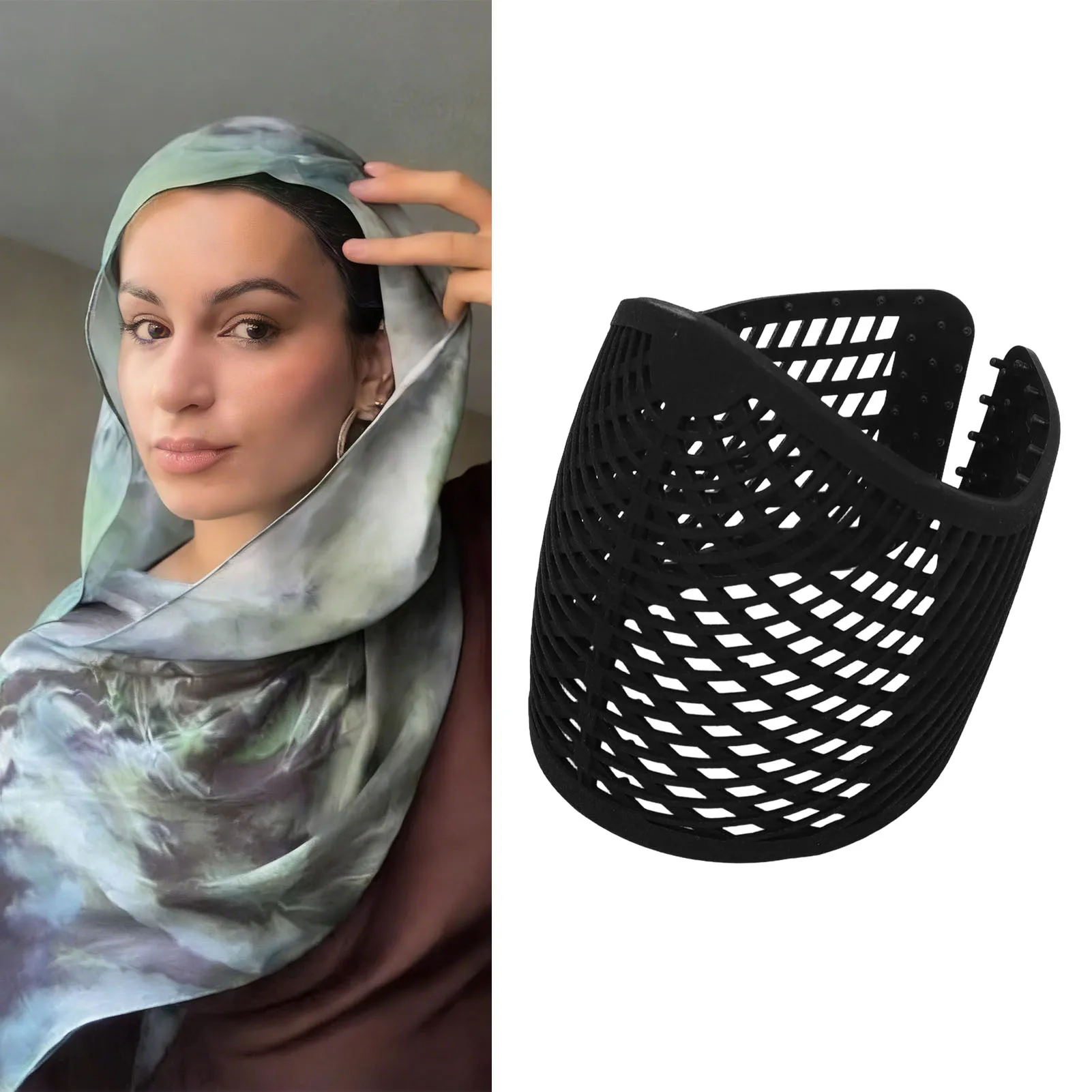 Hijab Crown  Hijab Headband Holder Elastic Nylon Breathable Stretchy Under Scarf Hijab Underband for Women Hijab Crown Grip