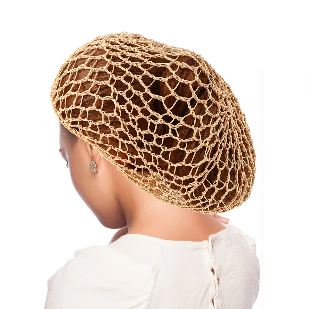 

Cover Women Crochet Net Home Use Girl Hair Net Cover Comfortable Elastic Design Premium Material Long Term Use Hair