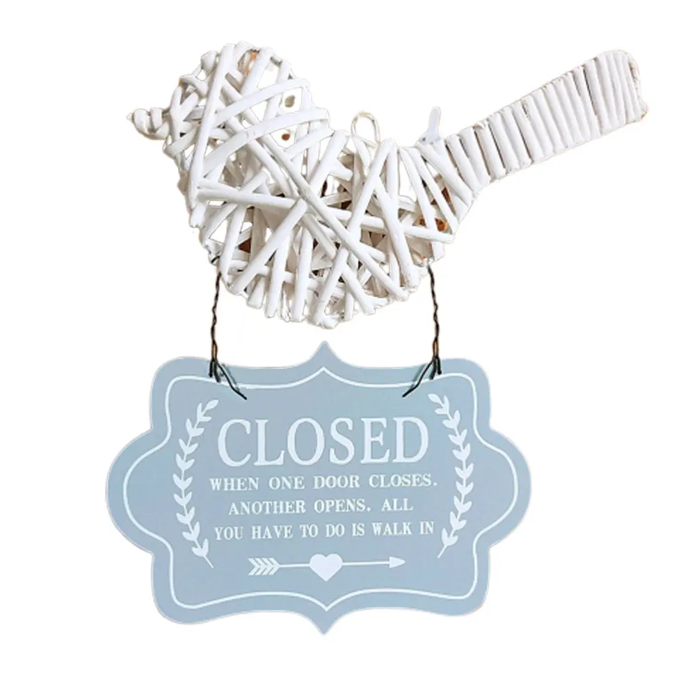 

Wooden Door Sign Decorative Plate Retro Style Dual Sides Open Closed Signs Cafe Bar Shop Restaurant Hanging Country