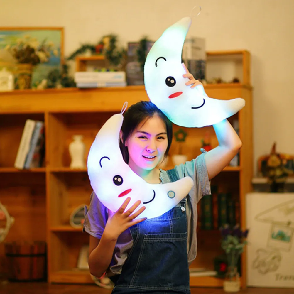 

Throw Throw For Kids Bedroom Led Cushion Moon Pillow Decor Christmas Gift Pillow Cushion Luminous