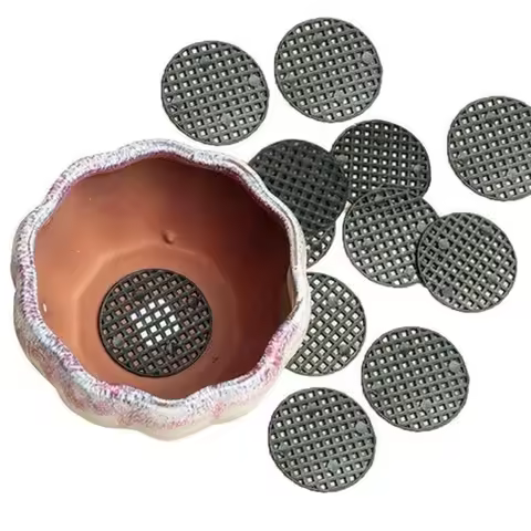Hot! 10pcs Round Flowerpot Mesh Pad Breathable Leakproof Bottom Grid Mat With Drainage Hole Protection Durable Bonsai Home