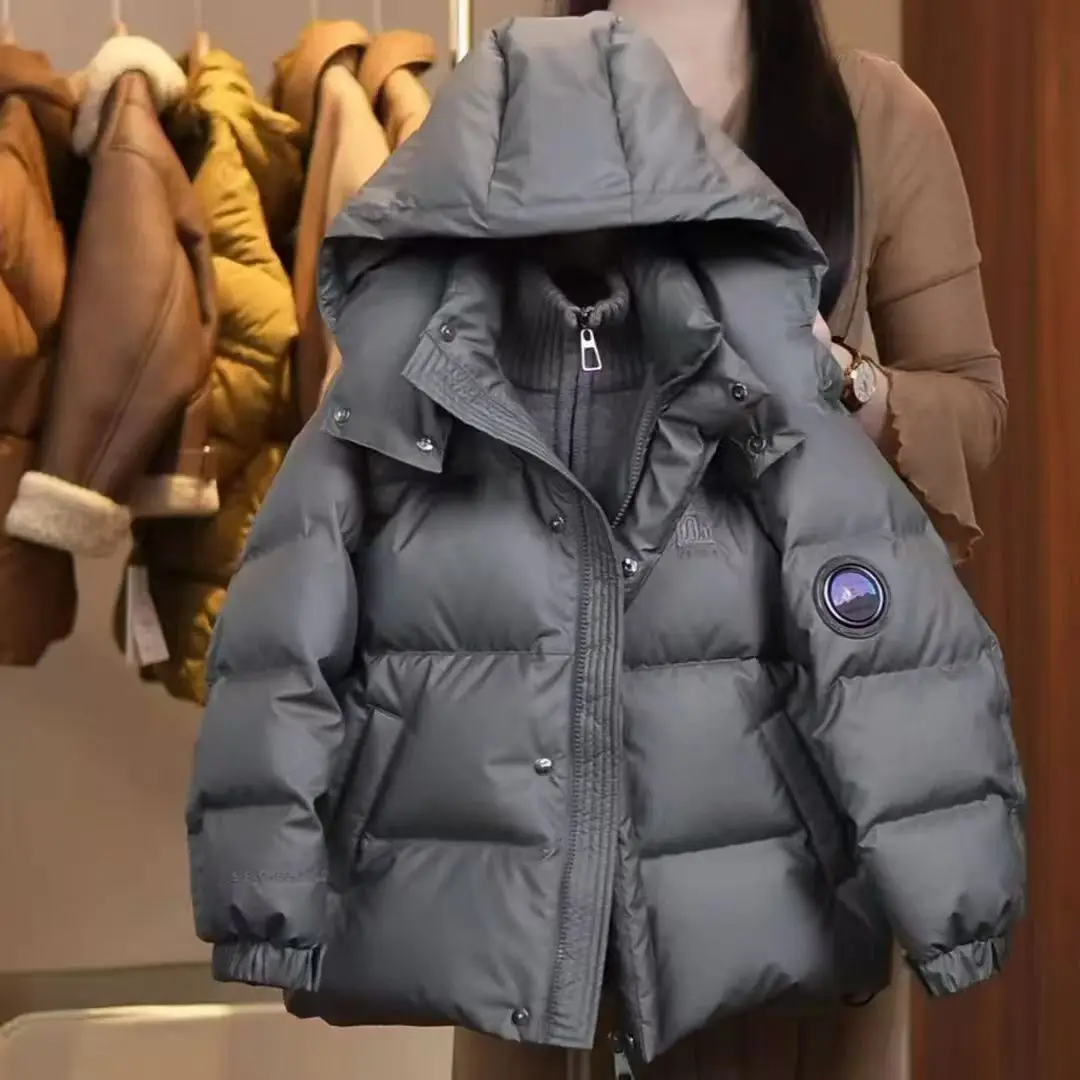 

Thiened Warm Cotton Jaet for Boys Winter Clothes Youth Faion Hooded Coat Polyester Fiber Fill Teenager Casual Zipper Cl...