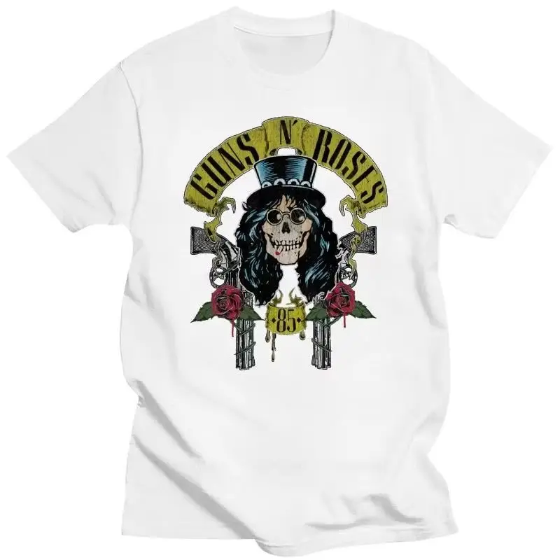 

Мужская хлопковая футболка Guns N' Roses 'Sla 85' Ultra Slim Fit Nine Sve Длина с воротником Генри Молодежная футболка Faion