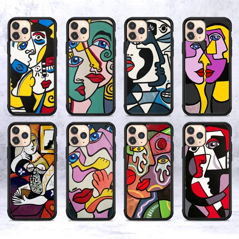 Abstract Vintage Painting Pablo Picasso Phone Case Silicone PC+TPU For Samsung S10 20 30 22 23 24 Plus Lite Ultra Cover