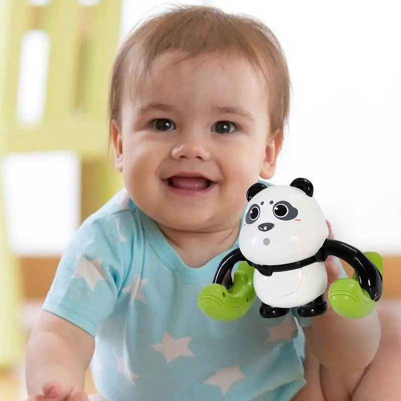 

Light Up Crawling Toy Electric Child Tumbling Panda Toy Voice Control Interactive Toy Clapping Sensor Electric Flipping Dancing