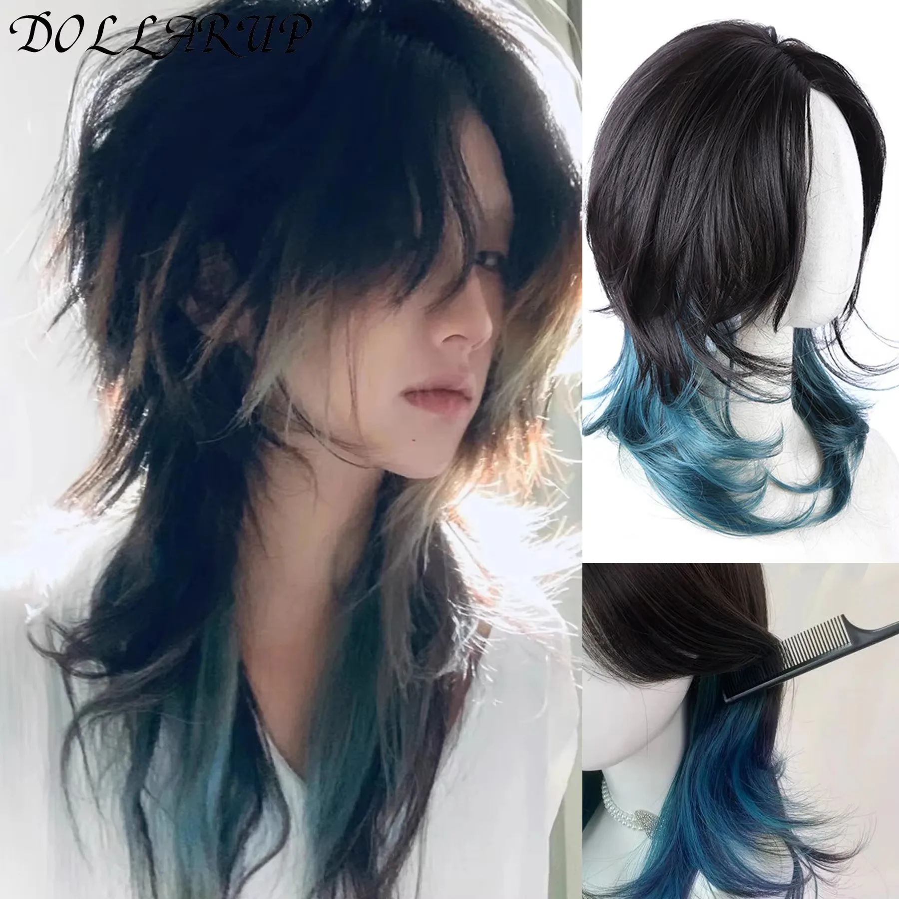 

Парик JKL, женская повязка на голову, волнистая розовая сетка для волос, модели с французской челкой, высококачественный синтетический парик с имитацией волос 가발