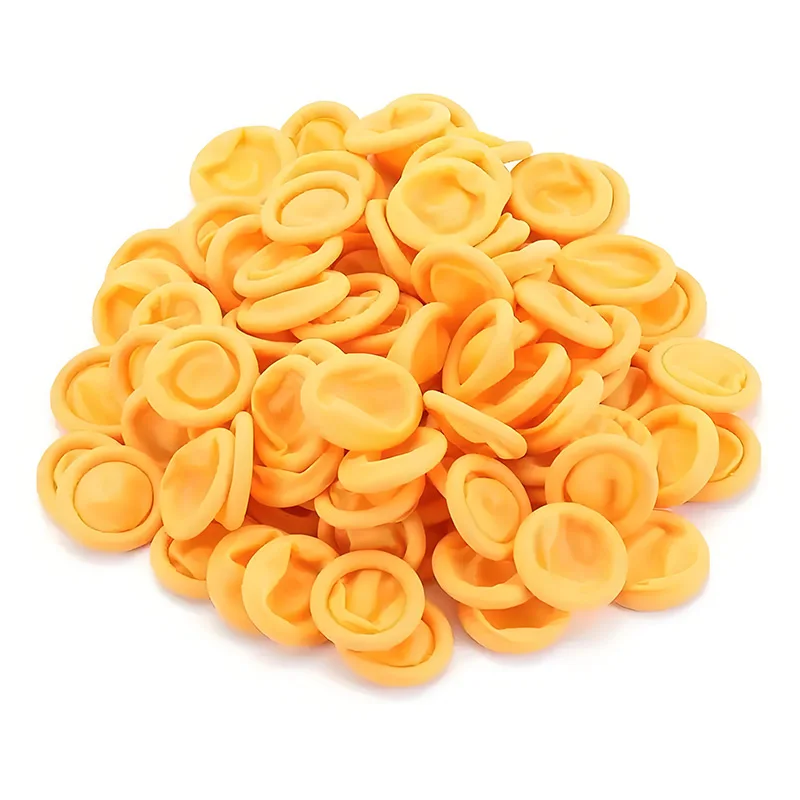 100 Stuks Meerkleurige Wegwerp Vingerbedjes Antislip Latex Poedervrij Opgerolde Randvingerbedden Beauty Kappers Tattoo Tools