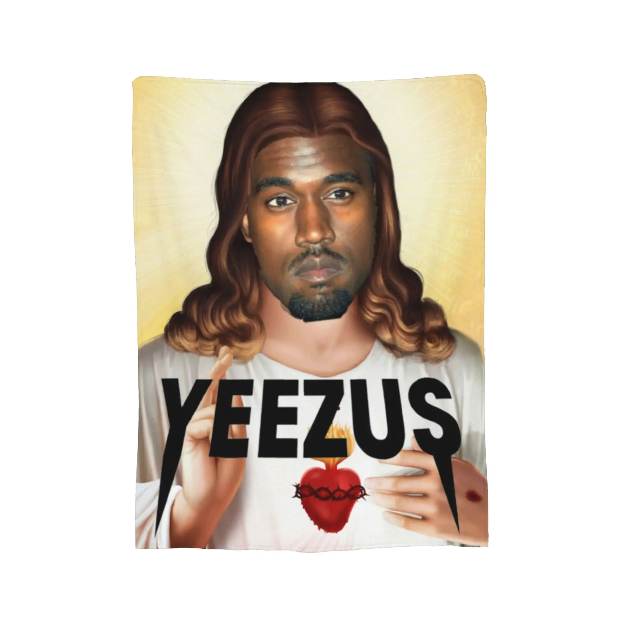 Super Soft k-kanyes w-wests funny meme Throw Blanket Premium Flannel Fleece Lightweight  Bed Blanket Fuzzy Plush Blankets