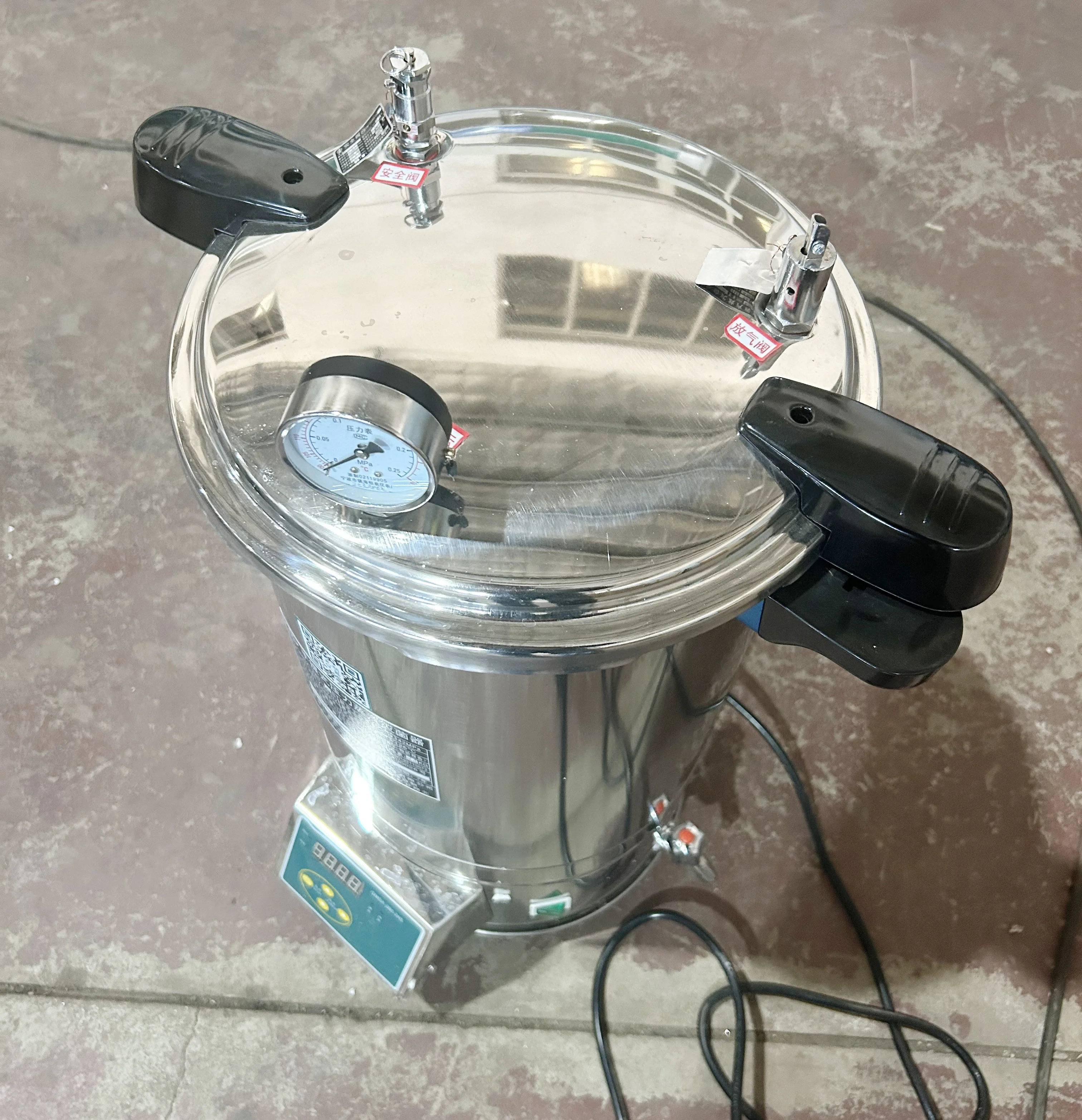 24L(レベルアップタイプ) ポータブルオートクレーブ滅菌器 研究室用医療用高圧蒸気滅菌器