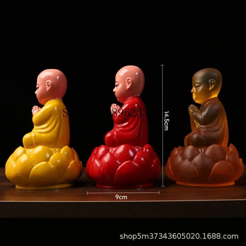 Spiritual Infant Boy Color-Changing Tea Pet Three small monk tea table ornaments Zen tea table decoration tea set accessories