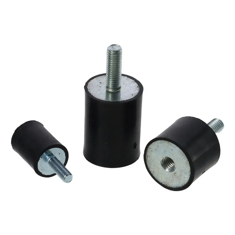 

Useful M6 M8 M10 Thread Rubber Mounts Black Cylindrical Shock Absorber Crash Pad Damper Water Pumps