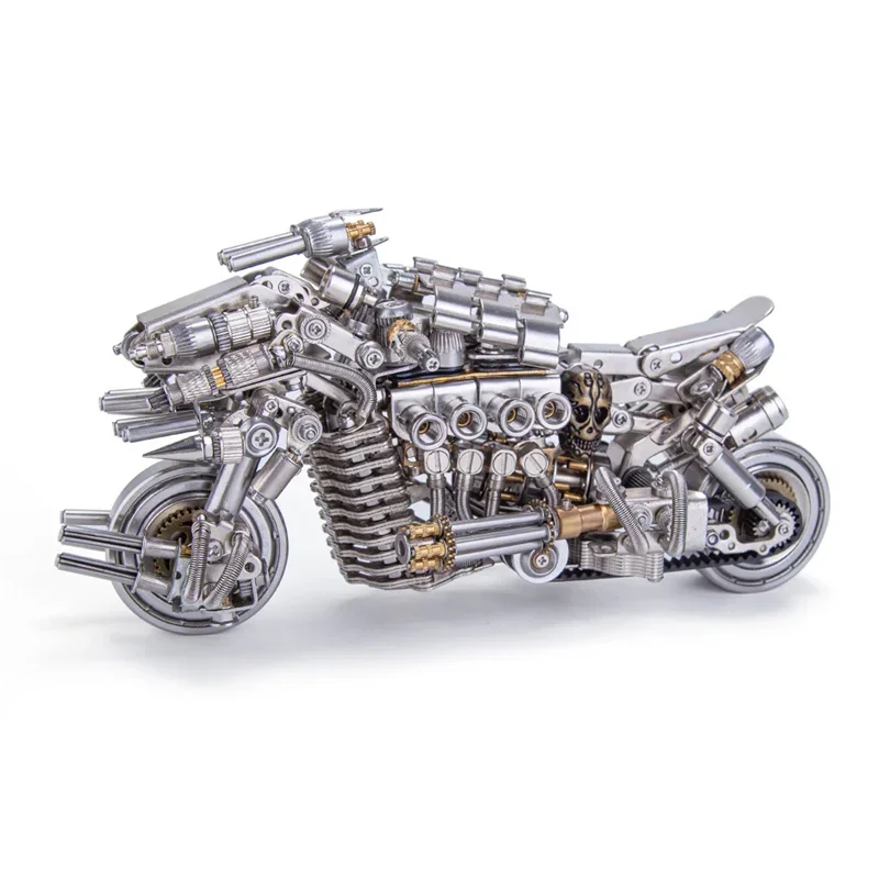 3D Metal Puzzle Motorcycle Model Kits Gift for Adults Kids Biker Jigsaw DIY Mechanical Assembly Toy gift - 900+PCS