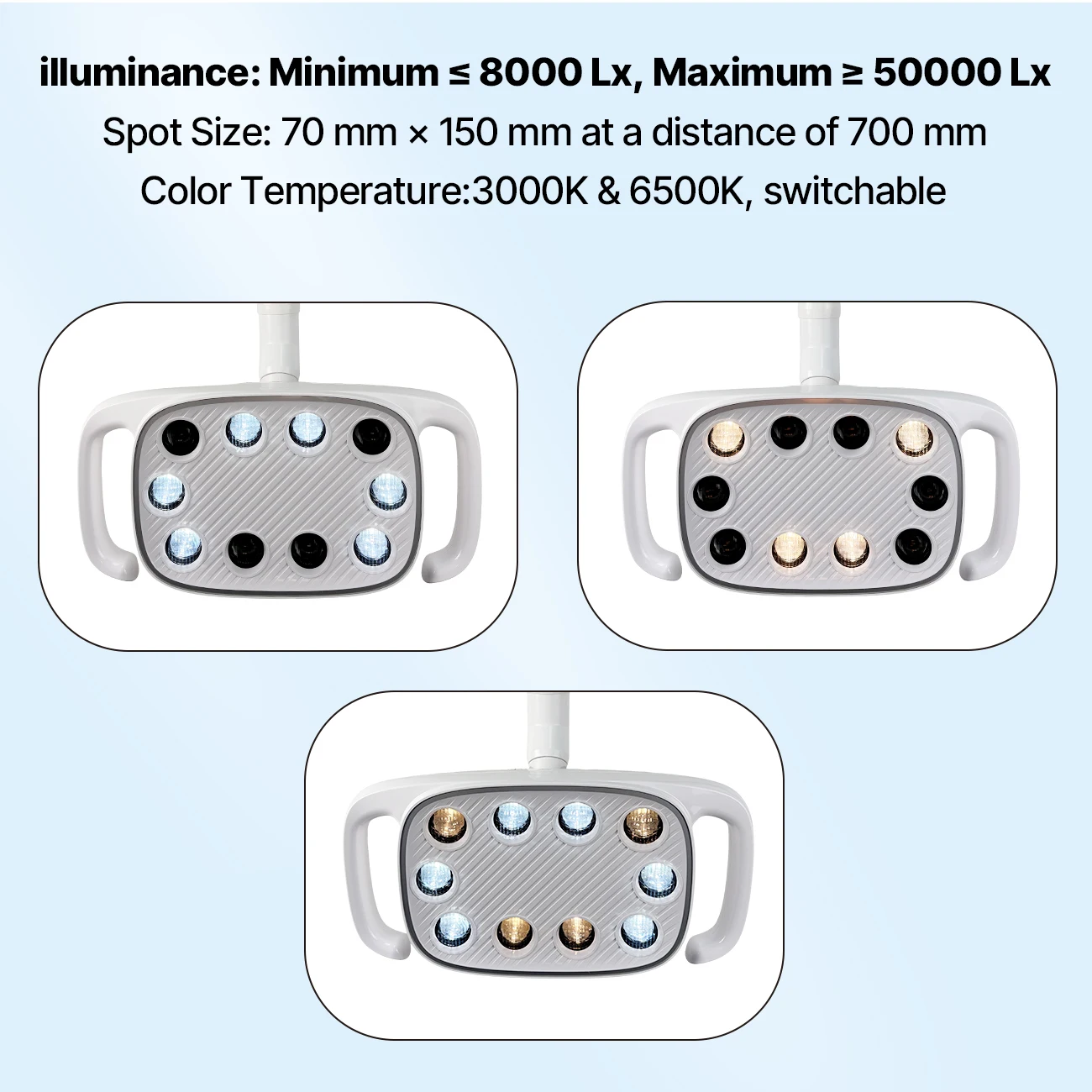 10LED Dental Oral Lamp Inductive Sensor Operation Light For Dental Chair Unit Teeth Whitening Oral Care Clinic Equipment Tools
