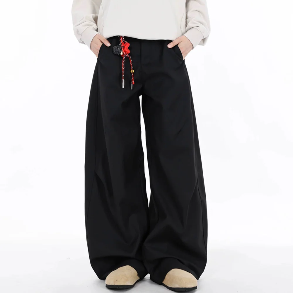 

Men Boyfriend Harem Pants American Streetwear Fashion Loose Casual Vibe Hip Hop Cleanfit Wide Leg Suit Pants