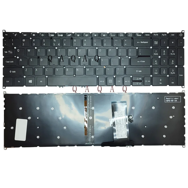 

QA новая клавиатура для ноутбука Acer Aspire 7 715-75 N19c5 США с подсветкой