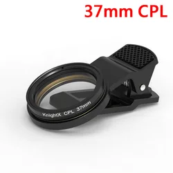 37mm CPL Filter Photography Prop Camera Photo Phone Lens Accessory Professional Clip on Cellphone Polarizer for Smartphone