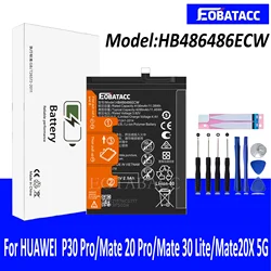 EOTABACC 100% New Original Battery HB486486ECW For HUAWEI P30P/ P30 Pro/Mate 20 Pro/Mate 30 Lite/Mate20X 5G Battery +Tools